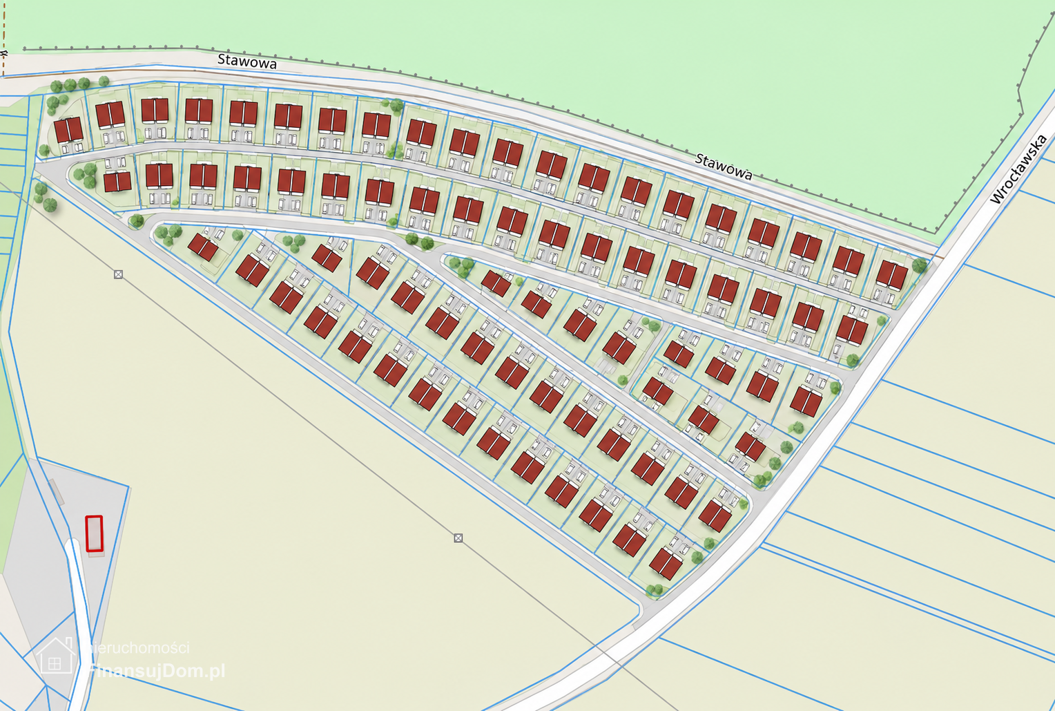 Działka pod osiedle 140 domów – 8,5 ha, - 15 minut od Wrocławia - Pierwoszów